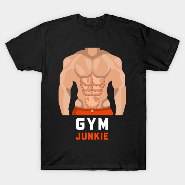 Gym Junkie T-Shirt by Lasso Print